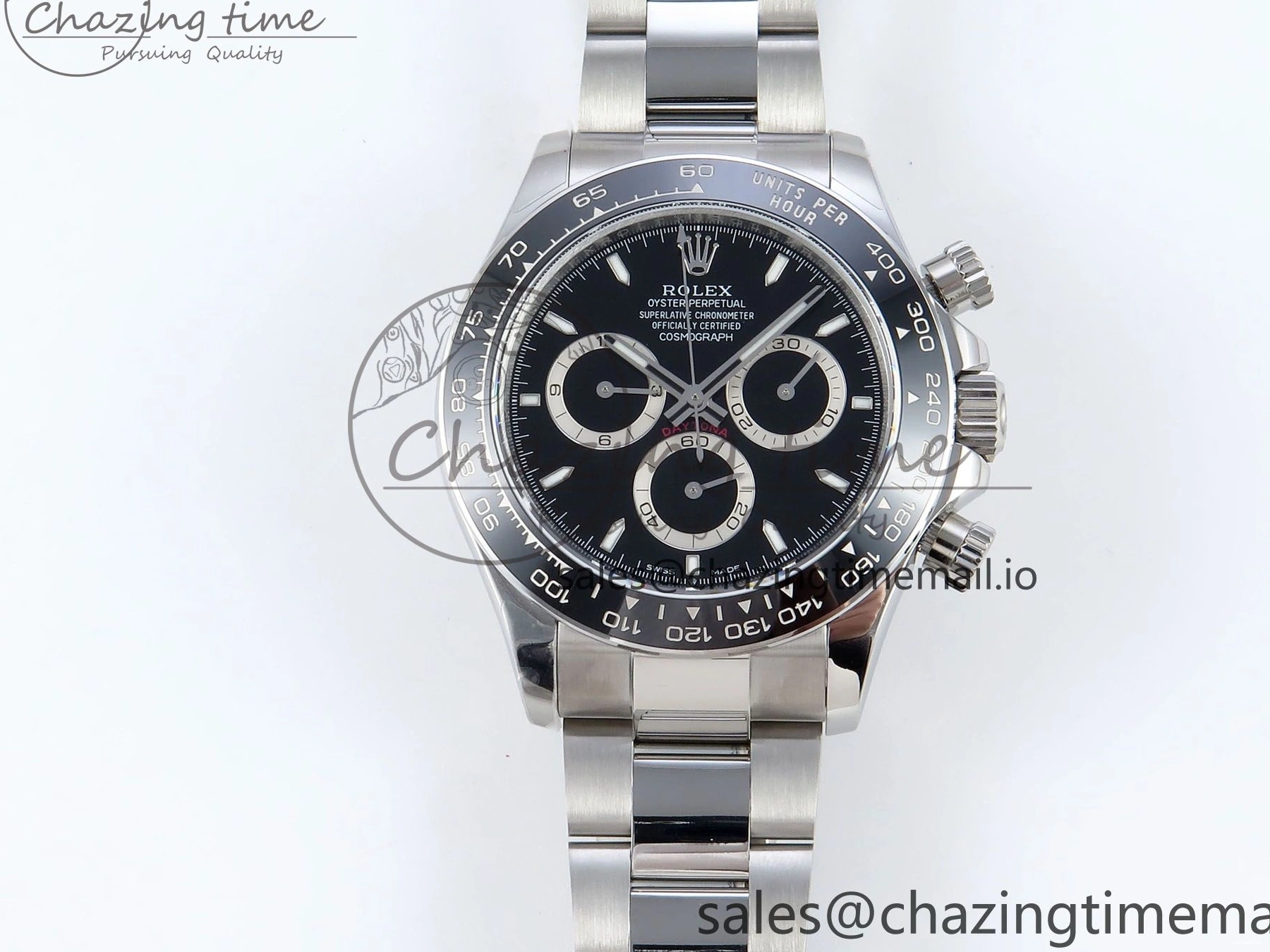 SH4131 QF on Black Edition Strap 126500 SS Daytona Bracelet 1:1 Best V5 Dial 0302